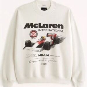 Abercrombie & Fitch Cream McLaren Sweatshirt